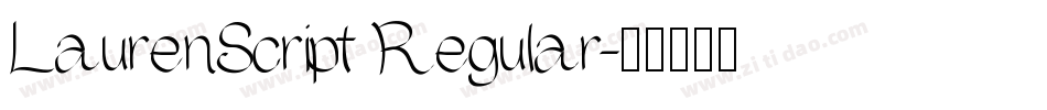 LaurenScript Regular字体转换